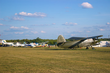 Soviet Armoured Military Attack Aircraft At Aerodrome. Plane Designed To Provide Close Air Support For Troops