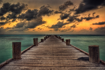 Fototapeta premium Cancun Sunset