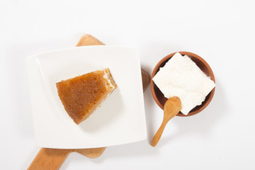 traditional tukish bread kadayif with cream