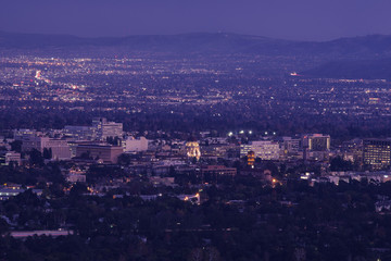 Image of the San Gabriel Valley in California showing the City of Pasadena in the foreground.