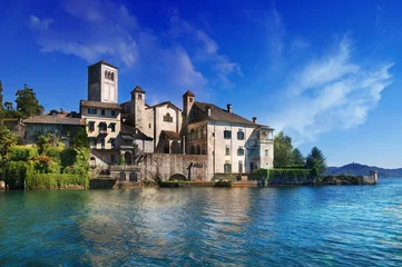 Türaufkleber San Giulio island - Orta lake - Piedmont - Italy © claudio968