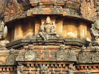 Fototapeta na wymiar Details of temple in Hampi 