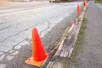 image of road cones