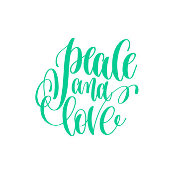 peace and love - hand lettering love quote to valentines day des