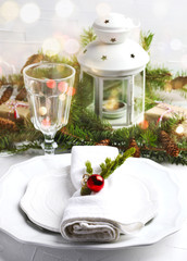 Christmas table setting