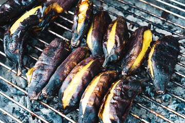 Asia Food Grilled bananas