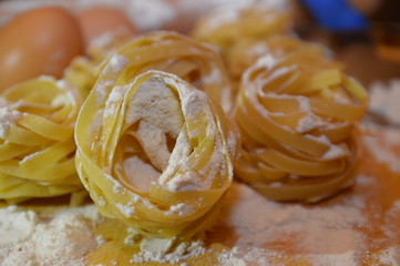 Tagliatelle fettuccine pasta italiana