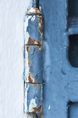 old metal door hinge