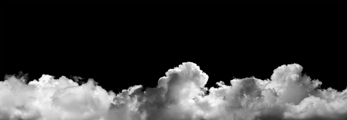 Foto op Canvas wolken op zwarte achtergrond © sommai