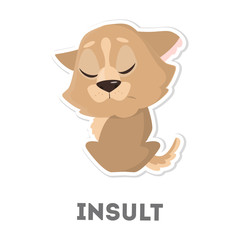 Isolated insult dog.