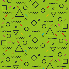 lines figures and colors young pattern background vector illustration