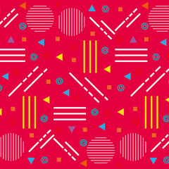 lines figures and colors young pattern background vector illustration