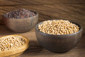 Seeds of yellow and black mustard