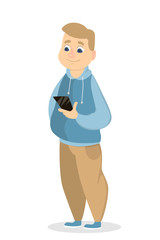 Man with smartphone.