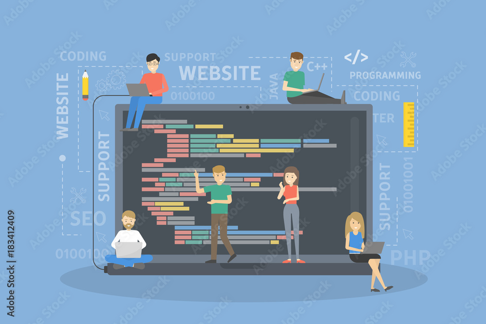 Poster programming of website.
