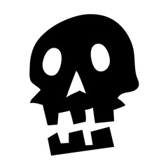 Skull icon isolated illustration on white background