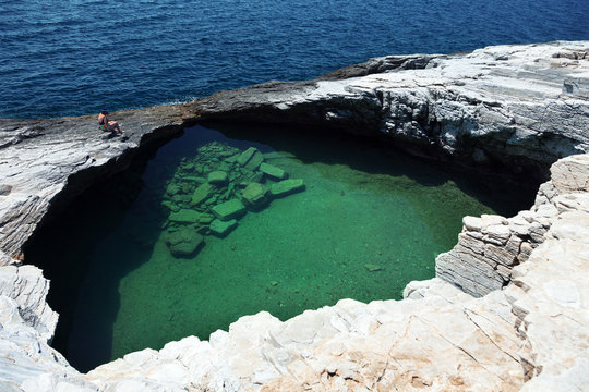 Giola Natural Pool on Thassos island, Greece