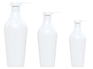 Shampoo bottle 3d rendering