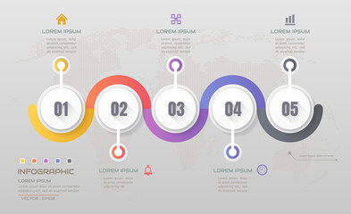 Infographics design template with icons, process diagram, vector eps10 illustration
