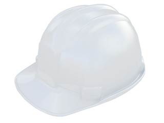 worker helmet of a construction site on a white background 3d rendering