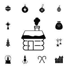 Small Hut icon. Set of elements Christmas Holiday or New Year icons. Winter time premium quality graphic design collection icons for websites, web design, mobile app