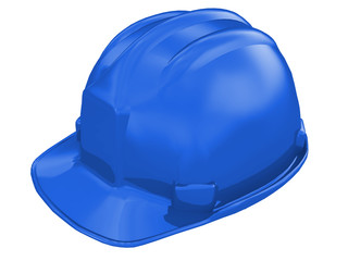 worker helmet of a construction site on a white background 3d rendering