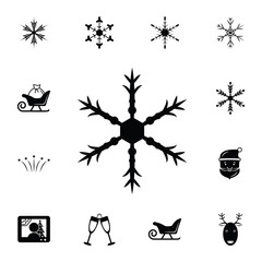 snowflake icon. Set of elements Christmas Holiday or New Year icons. Winter time premium quality graphic design collection icons for websites, web design, mobile app
