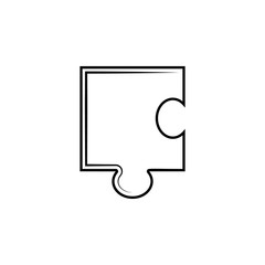 Puzzle line icon. Team work element. Premium quality graphic design. Signs, outline symbols collection, simple thin line icon for websites, web design, mobile app icon