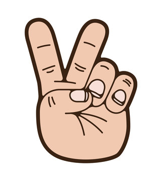 Peace Sign symbol hand