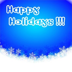 Greeting card happy holidays, illustration