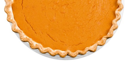 Half of a pumpkin pie