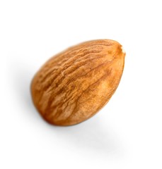 Almonds isolated on white background. Collection