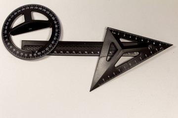 ruler isolated on white top view