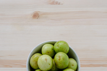 Milk Jujube from Thailand on wooden background