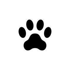 Cat paw print. Footprint. Animal paw isolated on white background © Maxim Stepanov