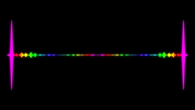 Abstract audio visualizer equalizer. Digital illustration backdrop. Seamless loop