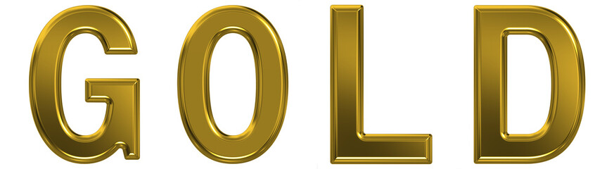 GOLD Sign In Golden Letters