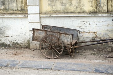 Vintage wagon cart wheelbarrow