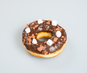 donut or chocolate donut on a background.