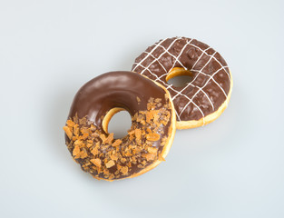 donut or chocolate donut on a background.