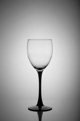 Wine glass on white background