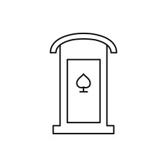 door with heart icon illustration