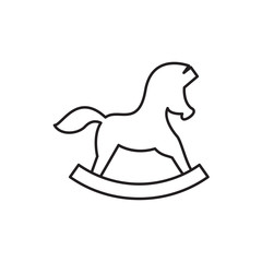 horse toy icon illustration
