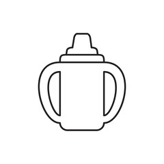 baby bottle icon illustration