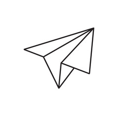 paper airplane icon illustration