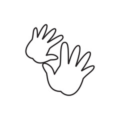 Obraz premium baby hands icon illustration