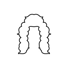 Fototapeta na wymiar hairstyle icon illustration