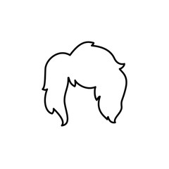 woman hairstyle icon illustration