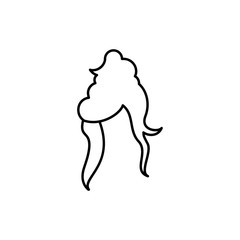 woman hairstyle icon illustration
