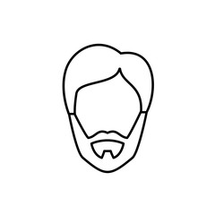man hairstyle icon illustration